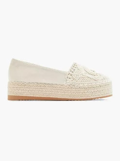 Graceland Beige Platform Espadrille-Dames Instappers