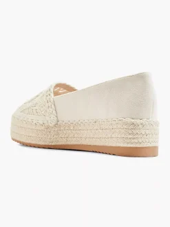 Graceland Beige Platform Espadrille-Dames Instappers