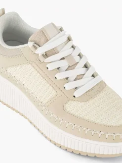 Oxmox Beige Platform Sneaker-Dames Sneakers