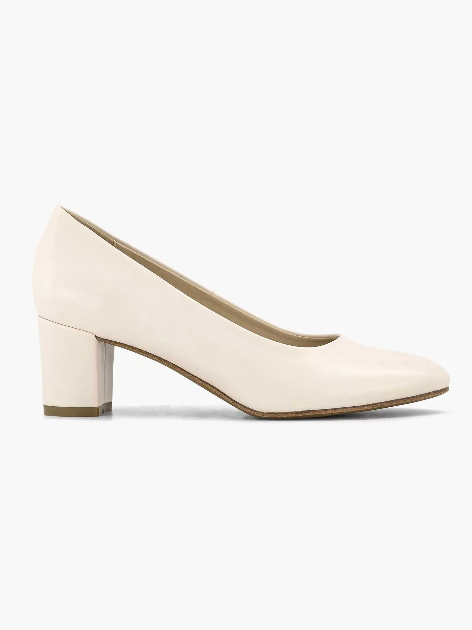 Graceland Beige Pump Blokhak-Dames Hoge Hakken