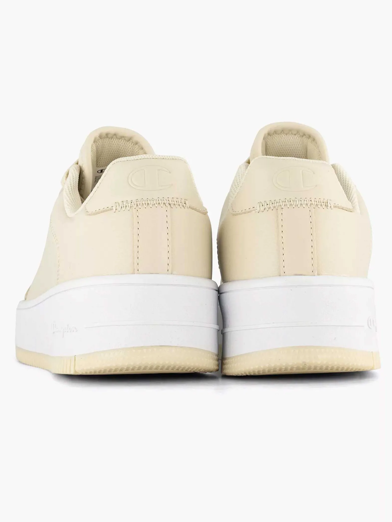 Champion Beige Rebound Platform Low-Dames Sneakers