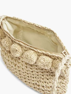 Graceland Beige Rieten Schoudertas-Dames Online Exclusive Accessoires
