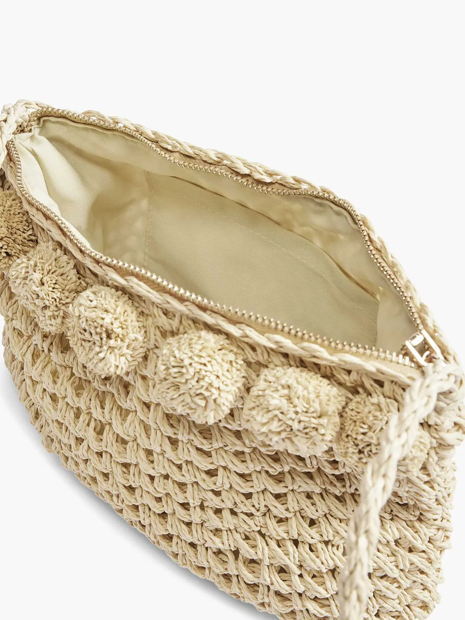 Graceland Beige Rieten Schoudertas-Dames Online Exclusive Accessoires