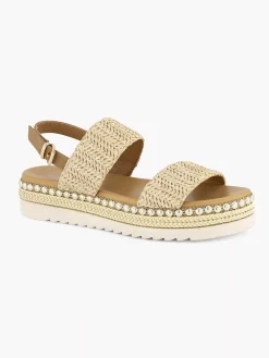 Graceland Beige Sandaal-Dames Sandalen