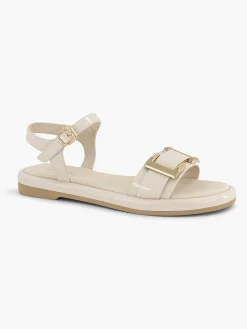 Graceland Beige Sandaal Siergesp-Dames Sandalen