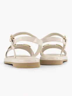 Graceland Beige Sandaal Siergesp-Dames Sandalen