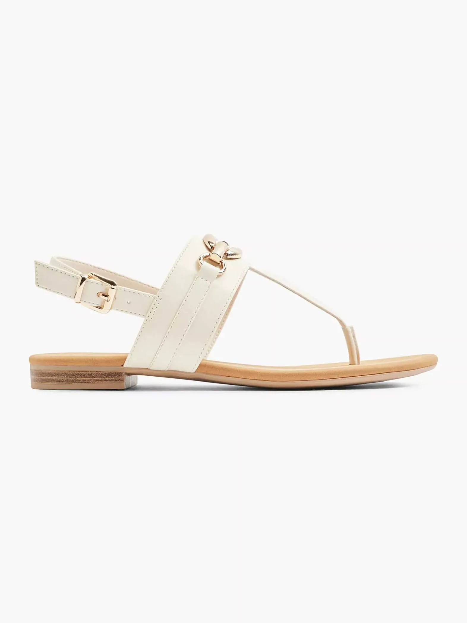 Graceland Beige Sandaal Sierketting-Dames Sandalen