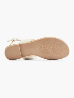 Graceland Beige Sandaal Sierketting-Dames Sandalen