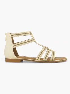 Graceland Beige Sandaal Steentjes-Dames Sandalen
