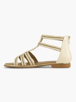 Graceland Beige Sandaal Steentjes-Dames Sandalen