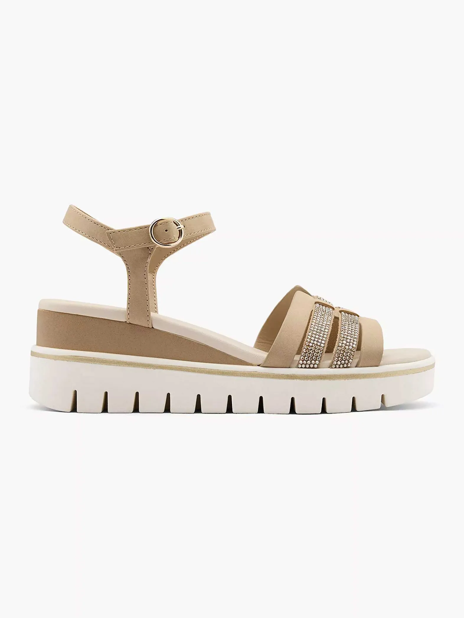 Graceland Beige Sandalette-Dames Sandalen