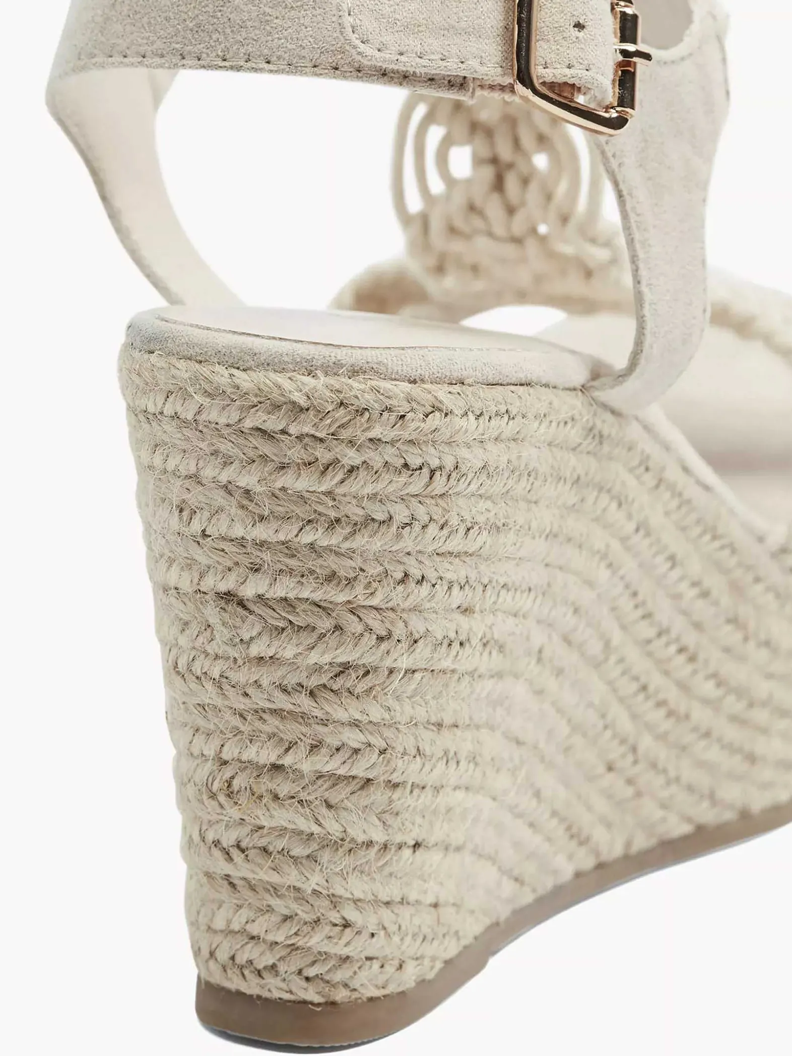 Graceland Beige Sandalette Sleehak-Dames Sandalen