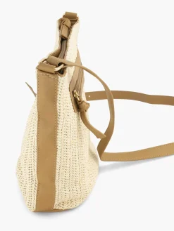Graceland Beige Schoudertas Gevlochten-Dames Online Exclusive Accessoires