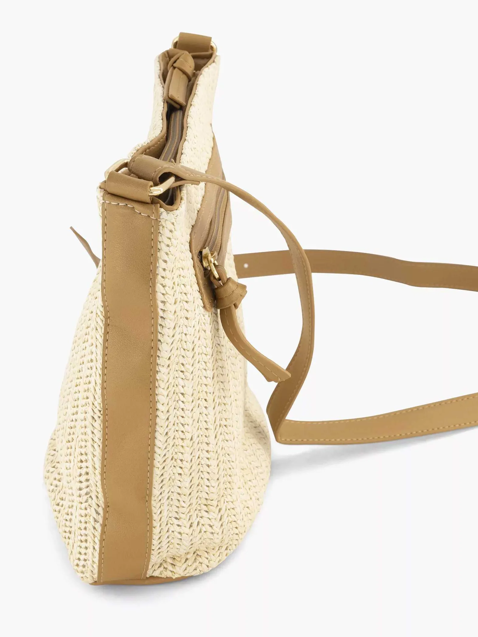 Graceland Beige Schoudertas Gevlochten-Dames Online Exclusive Accessoires