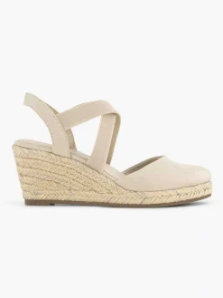 Graceland Beige Slingback Sleehak-Dames Sandalen