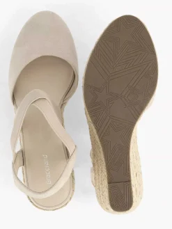 Graceland Beige Slingback Sleehak-Dames Sandalen