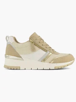 Easy Street Beige Sneaker-Dames Comfort Schoenen