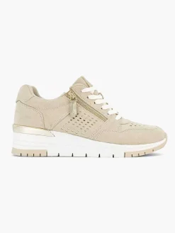 Easy Street Beige Sneaker Sleehak-Dames Comfort Schoenen