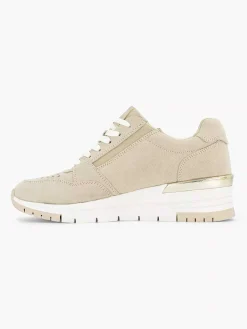 Easy Street Beige Sneaker Sleehak-Dames Comfort Schoenen
