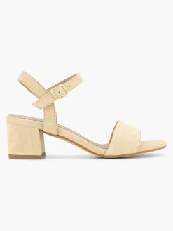 5th Avenue Beige Suede Sandalette-Dames Pumps