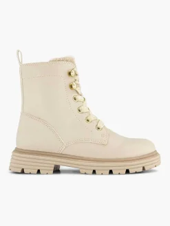 Oxmox Beige Veterboot-Kinderen Jongensschoenen