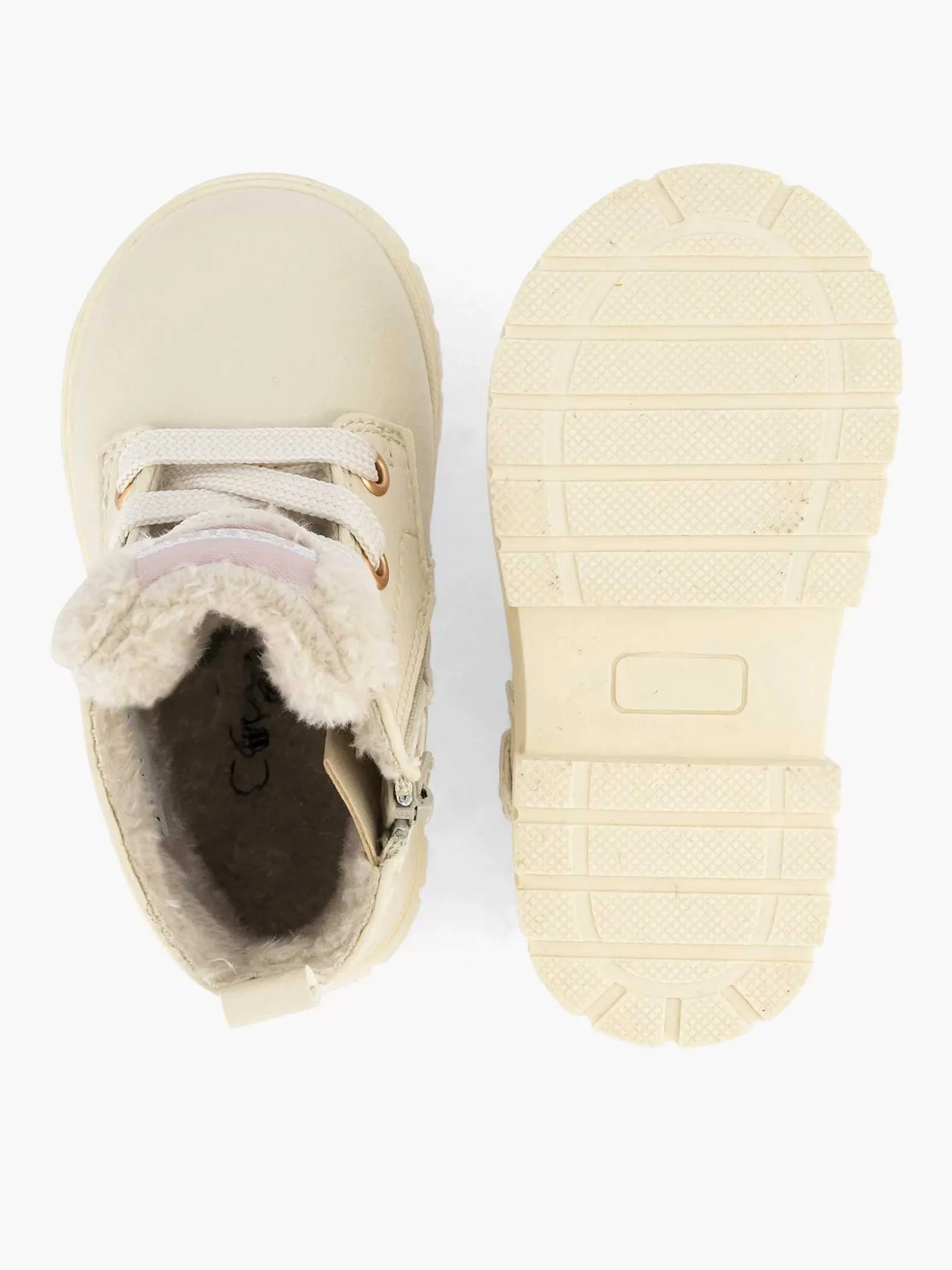 Graceland Beige Veterboot Teddy-Kinderen Babyschoenen