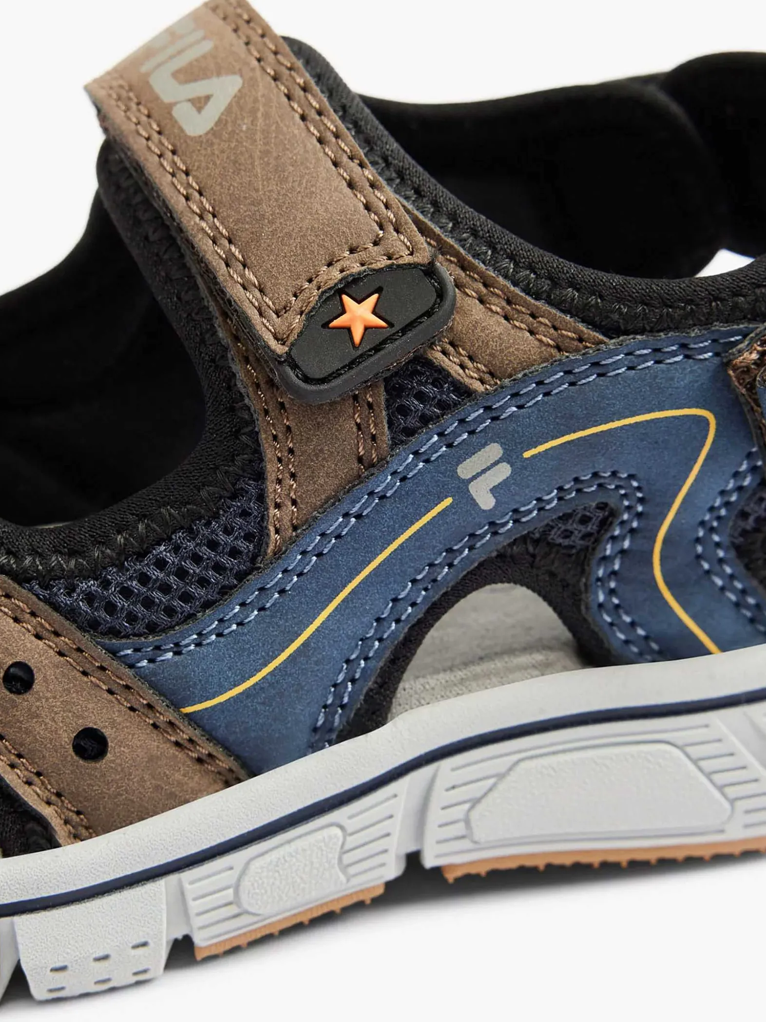 FILA Blauw/ Bruine Sandaal-Kinderen Jongensschoenen