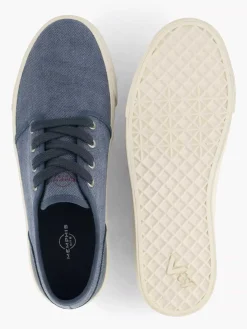 Memphis One Blauwe Canvas Sneaker-Heren Sneakers