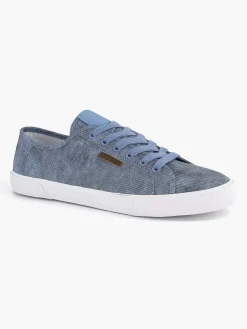 Memphis One Blauwe Canvas Sneaker-Heren Sneakers