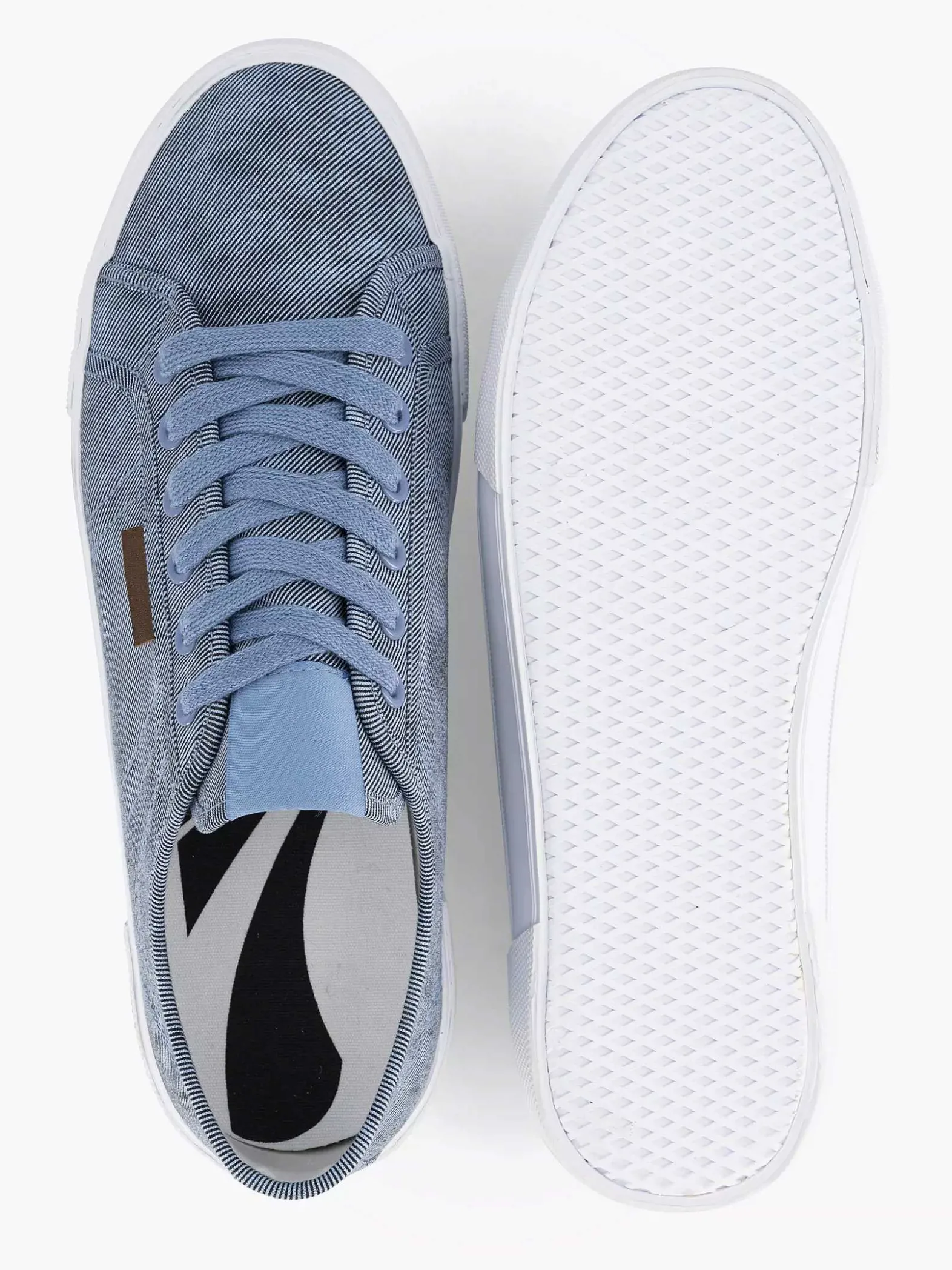 Memphis One Blauwe Canvas Sneaker-Heren Sneakers