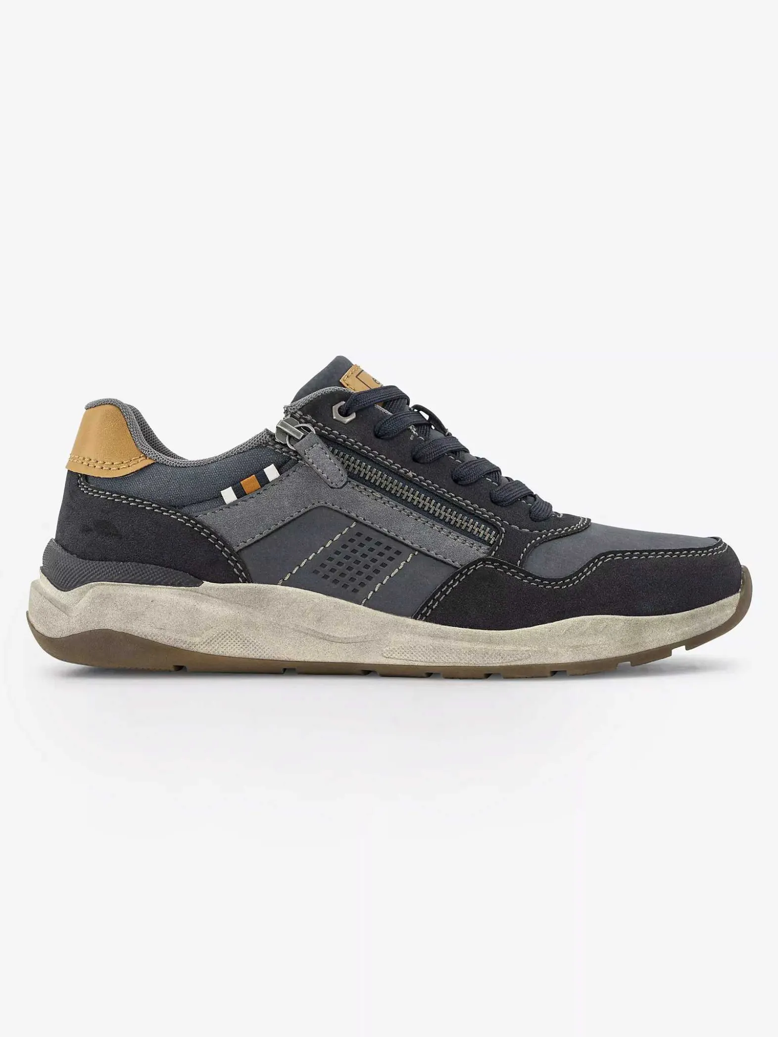 Easy Street Blauwe Comfort Veterschoen-Heren Instappers