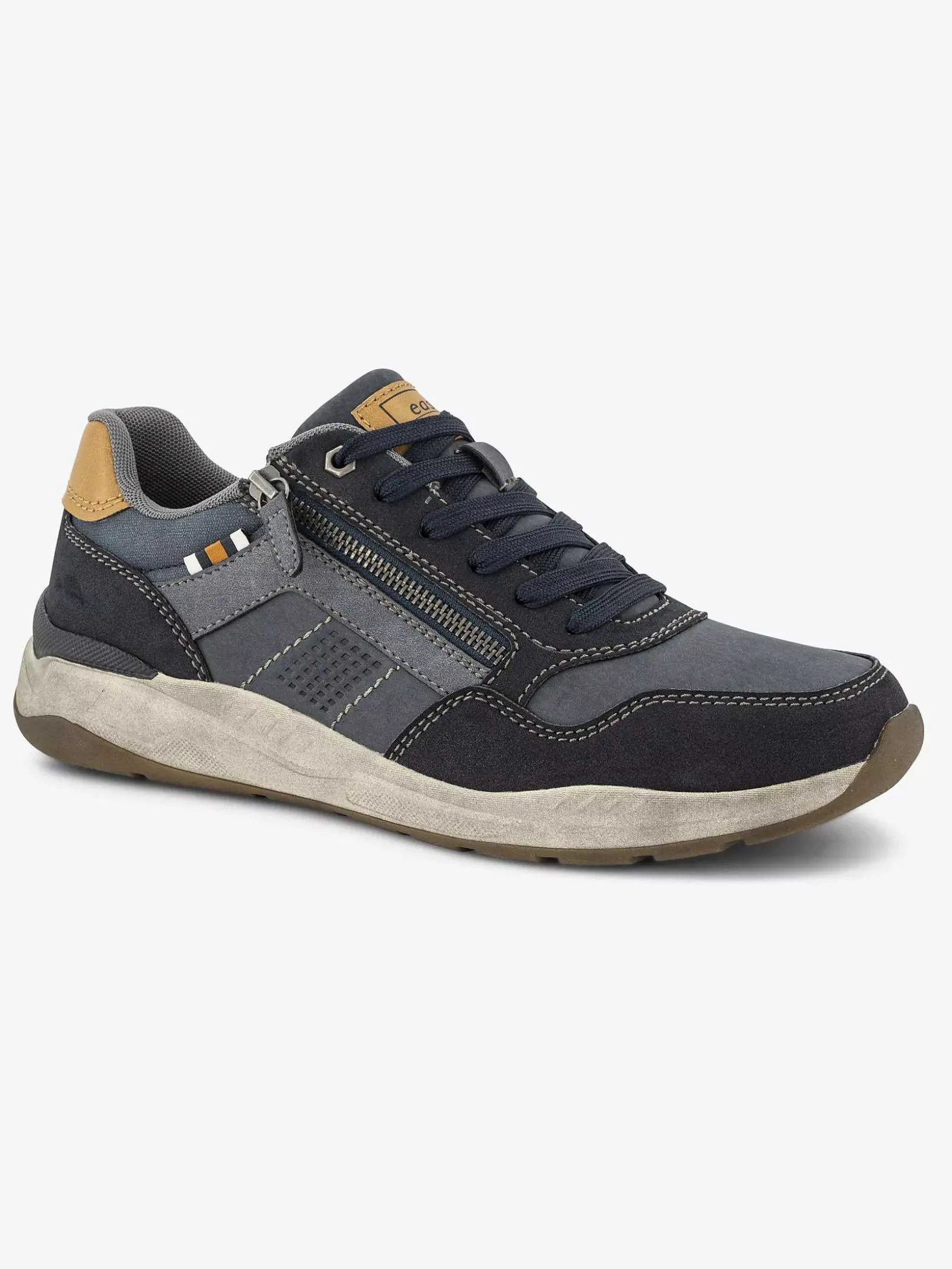 Easy Street Blauwe Comfort Veterschoen-Heren Instappers