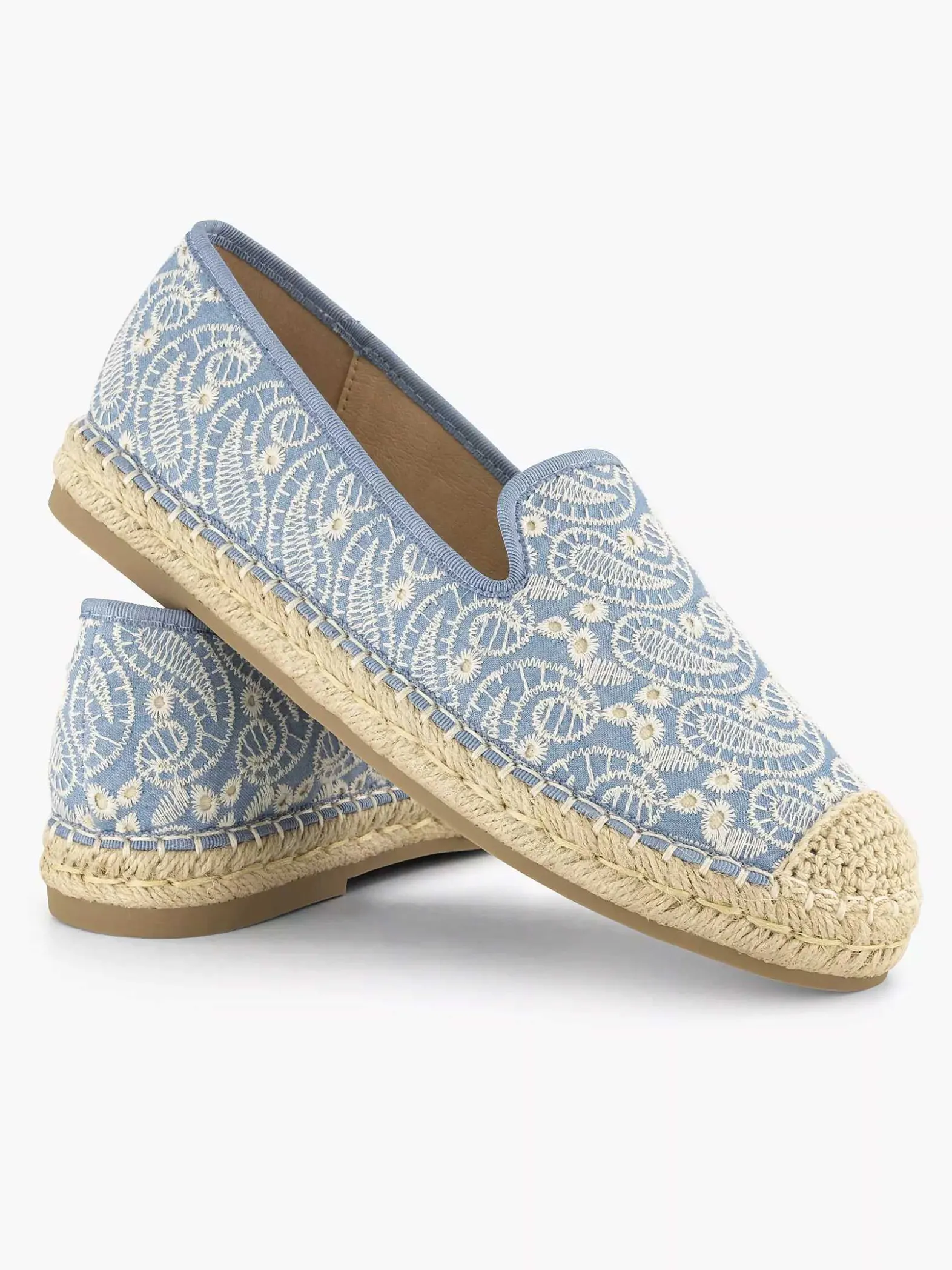 Graceland Blauwe Espadrille-Dames Instappers