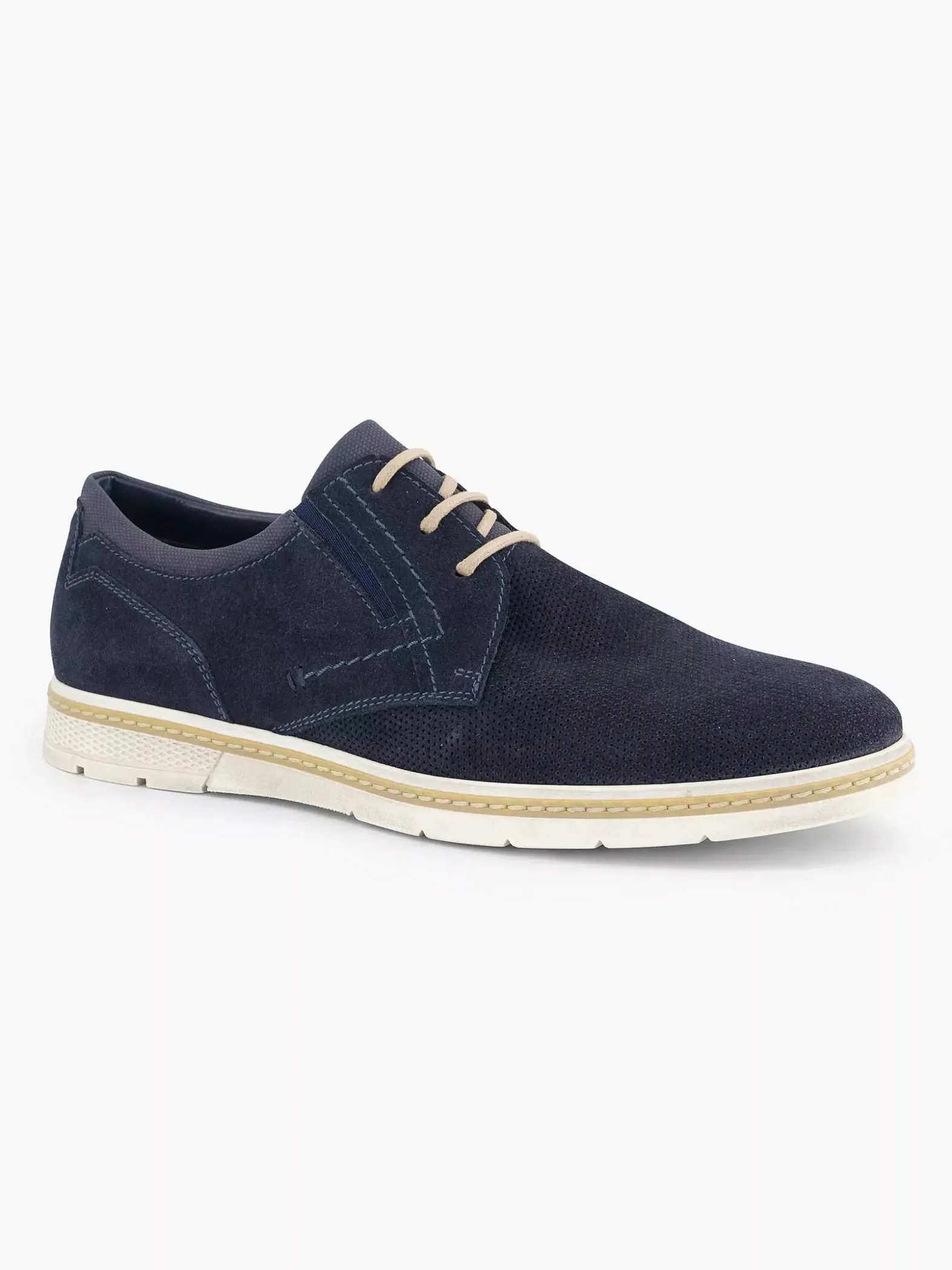 Gallus Blauwe Leren Veterschoen-Heren Geklede Schoenen