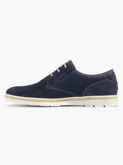 Gallus Blauwe Leren Veterschoen-Heren Geklede Schoenen