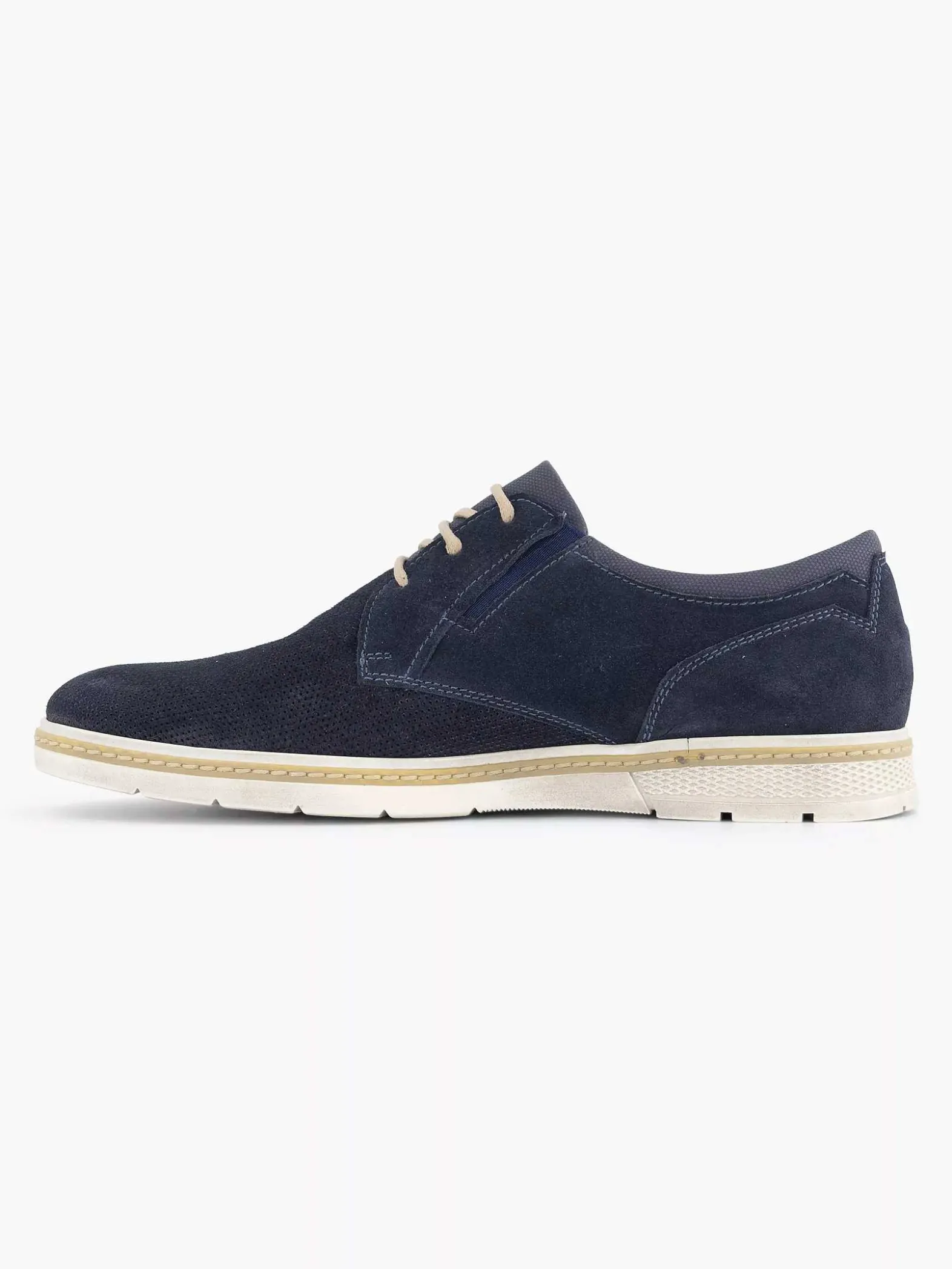 Gallus Blauwe Leren Veterschoen-Heren Geklede Schoenen