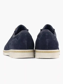 Gallus Blauwe Leren Veterschoen-Heren Geklede Schoenen