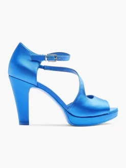 Graceland Blauwe Pump Satijn-Dames Pumps