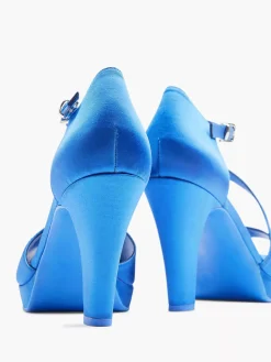 Graceland Blauwe Pump Satijn-Dames Pumps