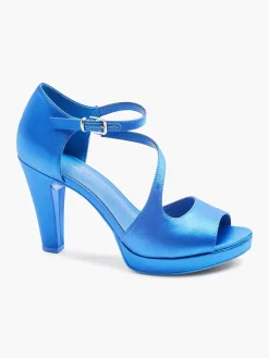 Graceland Blauwe Pump Satijn-Dames Pumps