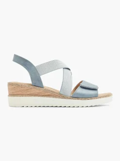 Easy Street Blauwe Sandalette Sleehak-Dames Sandalen