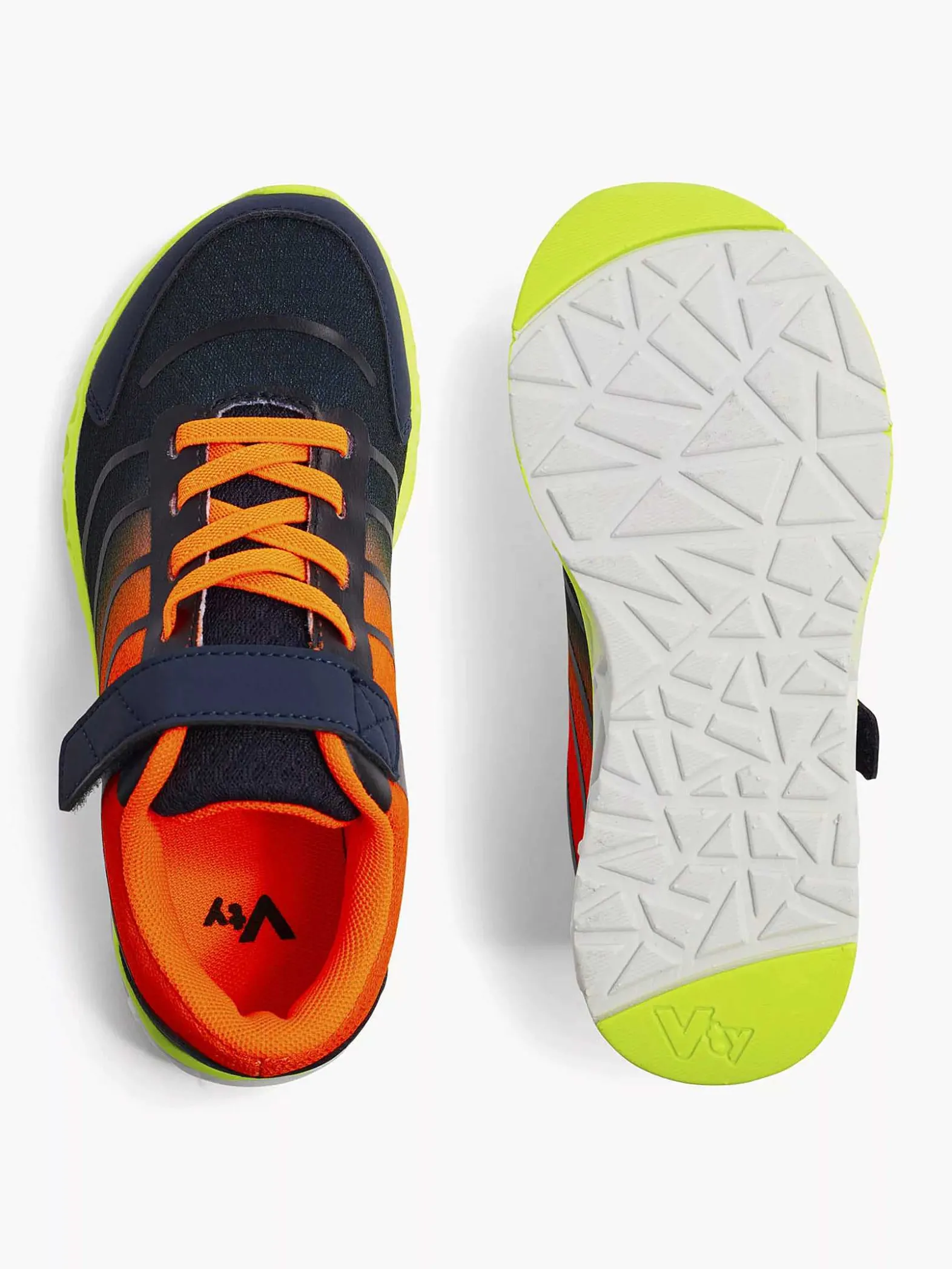 Vty Blauwe Sneaker Elastische Veter-Kinderen Jongensschoenen