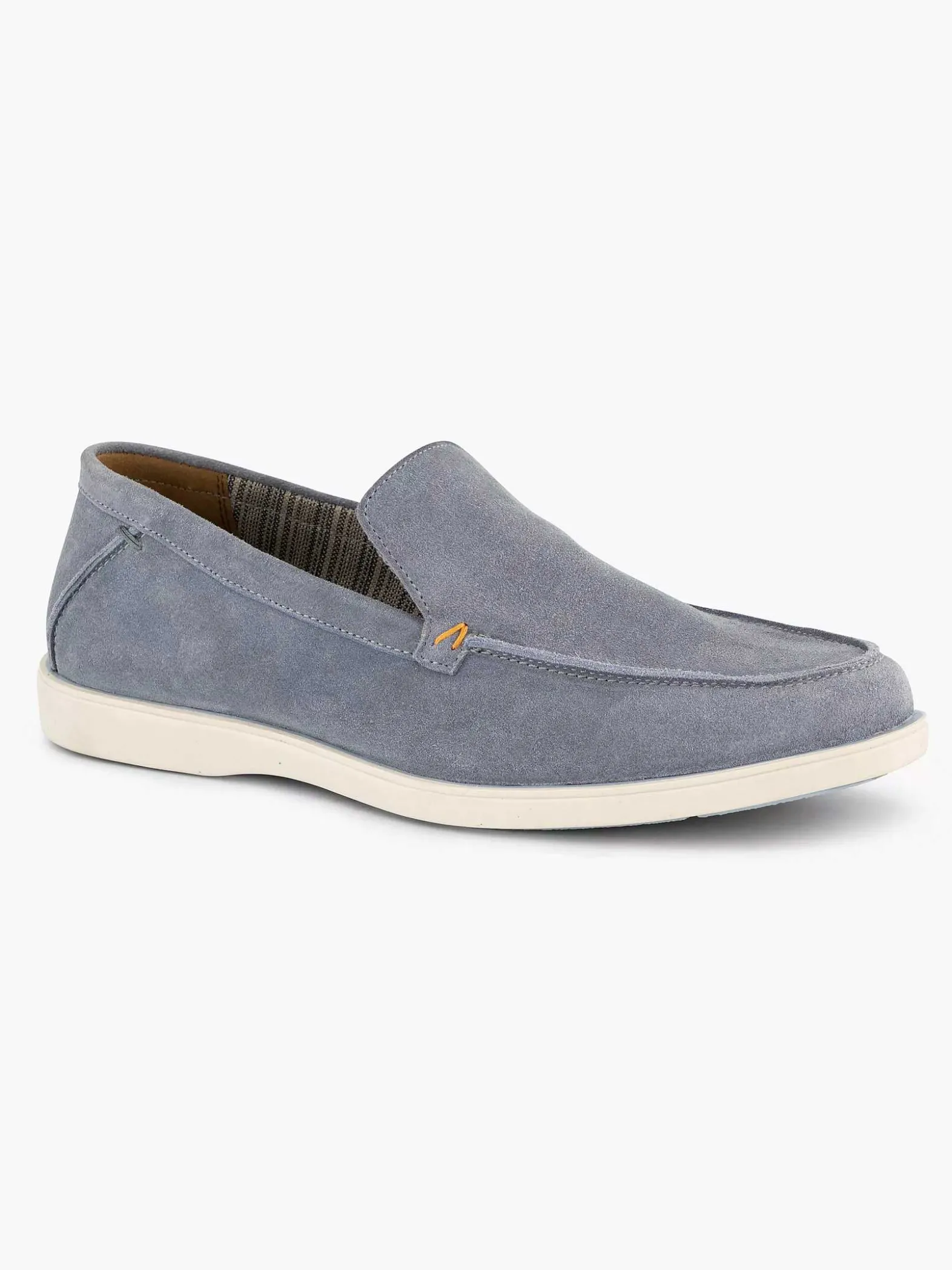 Memphis One Blauwe Suede Loafer-Heren Instappers