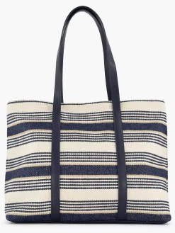 Graceland Blauw/ Witte Strandtas-Dames Online Exclusive Accessoires