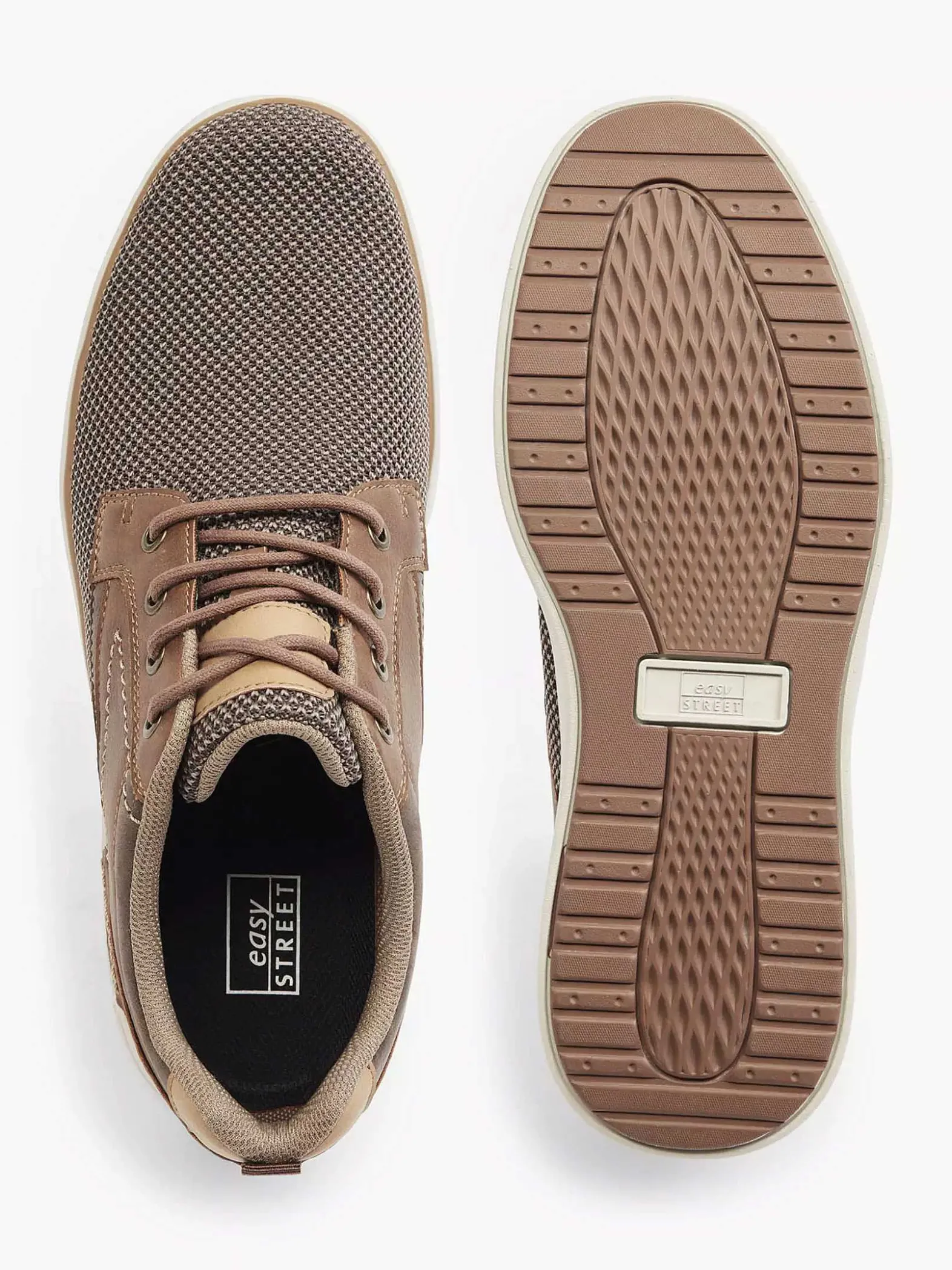 Easy Street Bruine Comfort Sneaker-Heren Sneakers