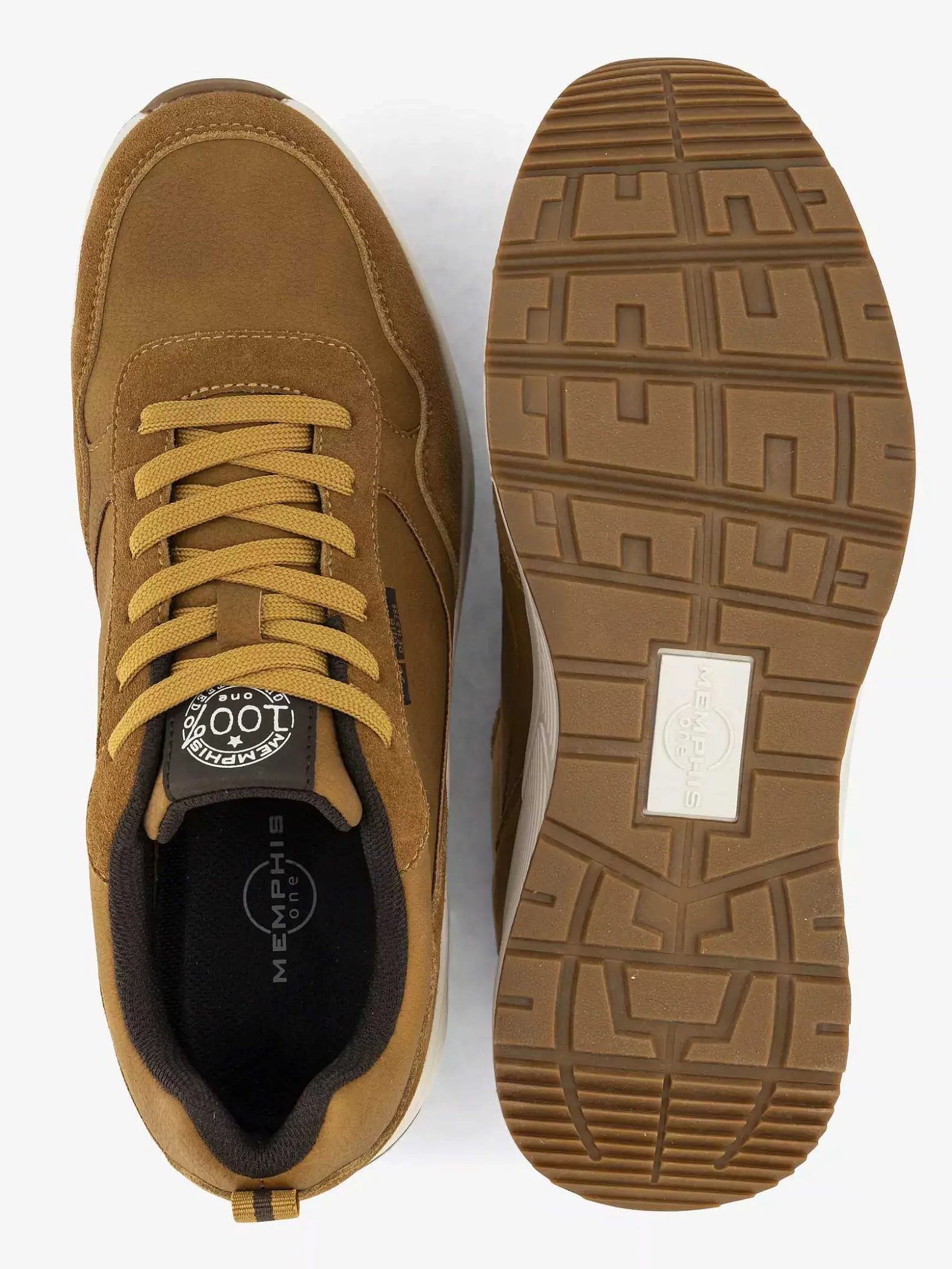 Easy Street Bruine Comfort Sneaker-Heren Sneakers