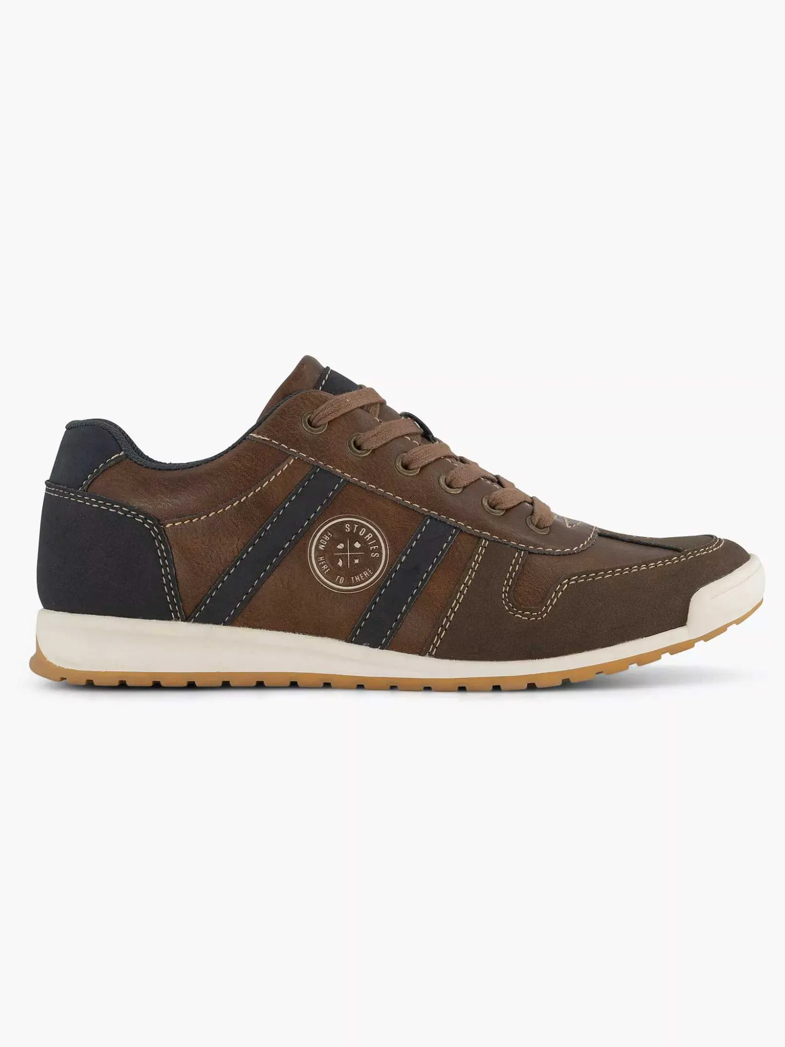 Easy Street Bruine Comfort Sneaker-Heren Sneakers