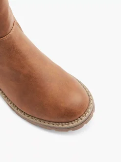 Landrover Bruine Enkelboot Gevoerd-Dames Enkellaarzen & Boots