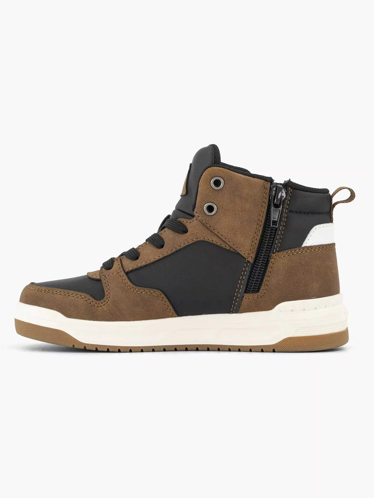 Vty Bruine Hoge Sneaker-Kinderen Jongensschoenen