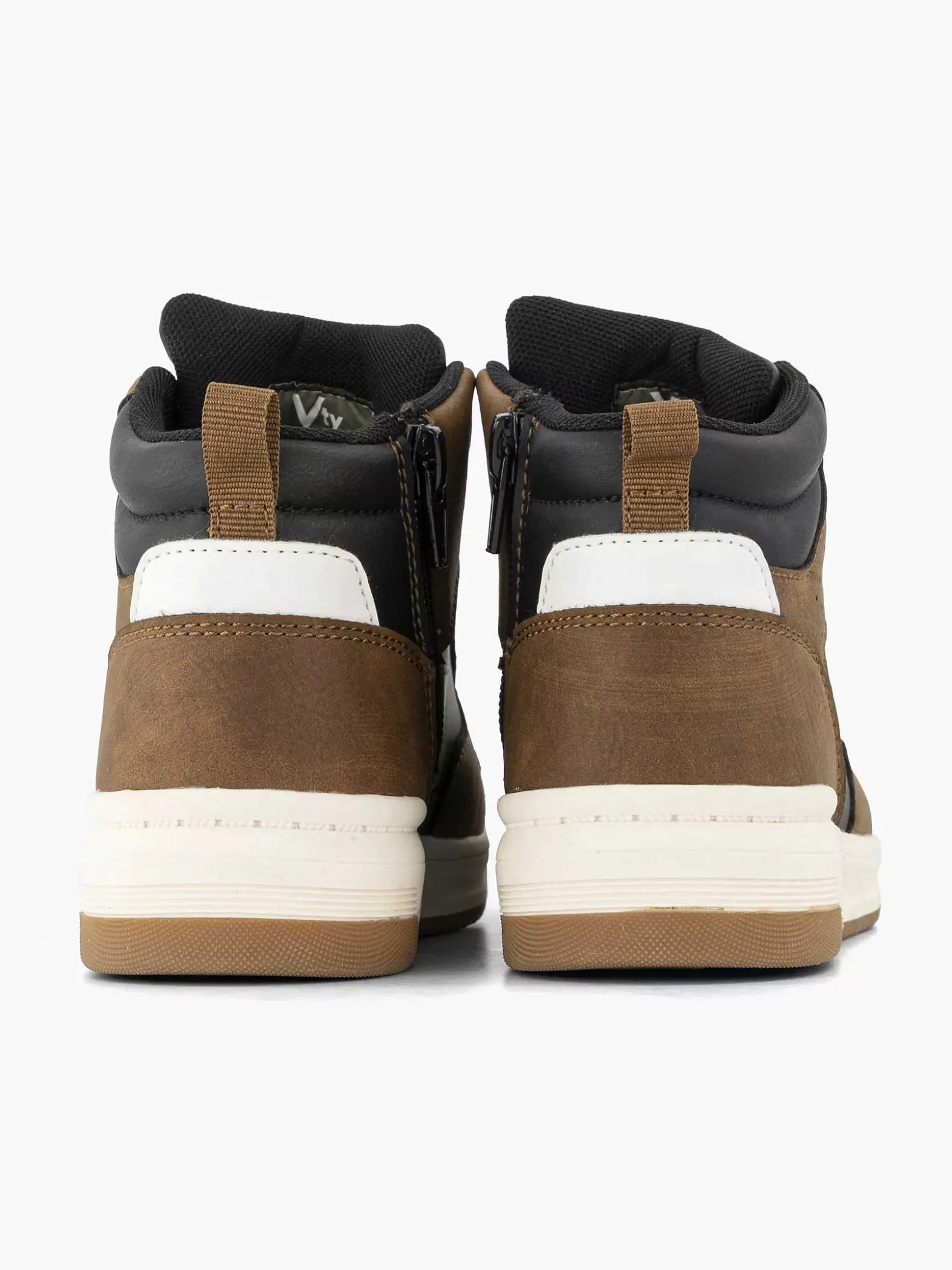 Vty Bruine Hoge Sneaker-Kinderen Jongensschoenen